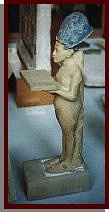 The small statue of Akhanaten in the Egyptian Museum