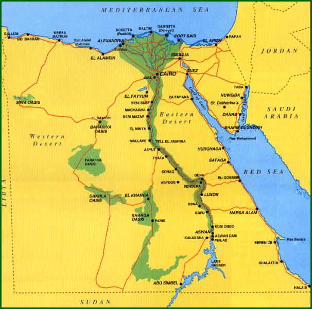 Map of Egypt